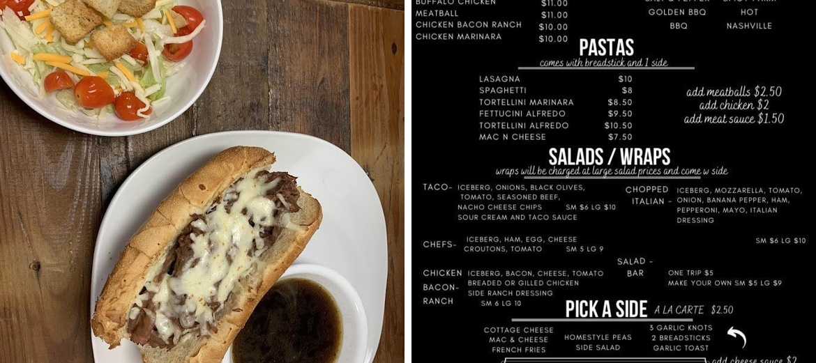 TOs Kitchen Menu